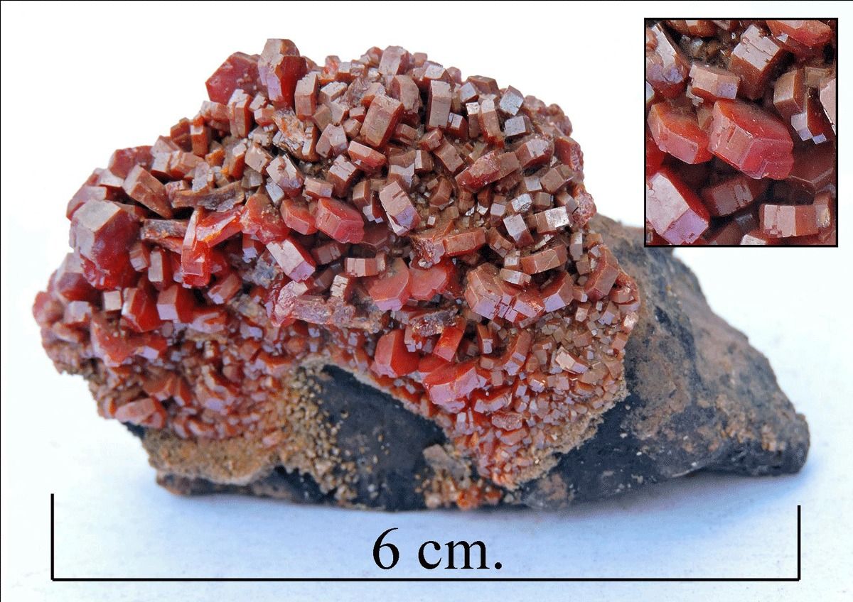 Vanadinite, Morocco. Bill Bagley Rocks and Minerals